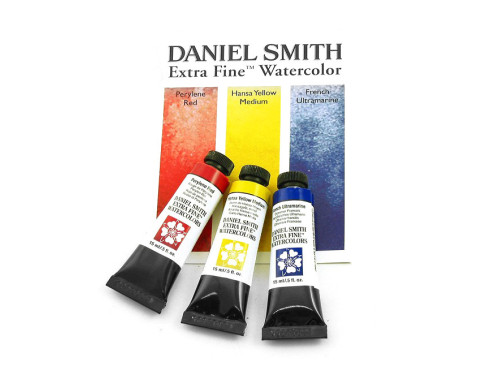 Set of Extra Fine Watercolor paints - Daniel Smith - 3 x 15 ml