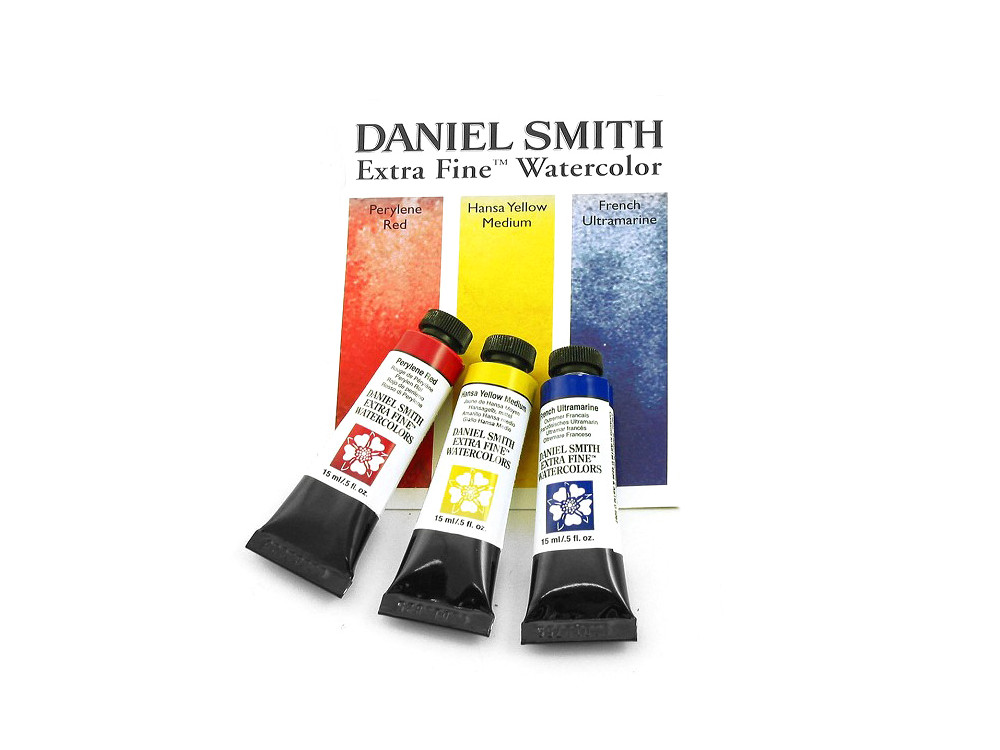 Zestaw akwareli Extra Fine Primary - Daniel Smith - 3 kolory x 15 ml
