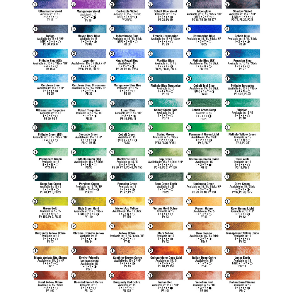 Extra Fine Watercolor paints Alvaro Castagnet's set - Daniel Smith - 10 x 5 ml