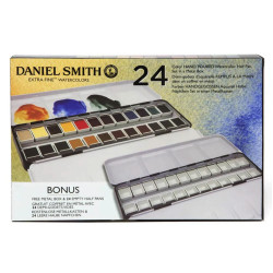 Zestaw akwareli Extra Fine w półkostkach + Bonus - Daniel Smith - 24 kolory