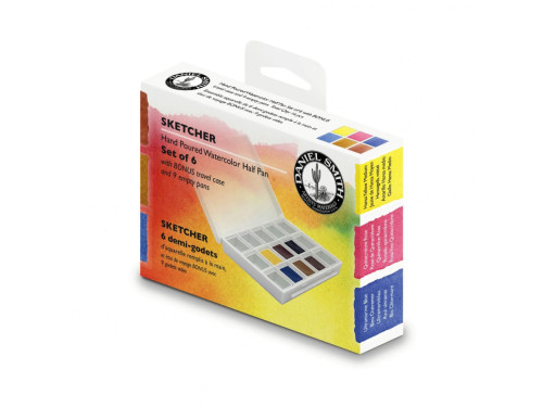 Set of Extra Fine Watercolor half pans paints Sketcher - Daniel Smith - 6 pcs.