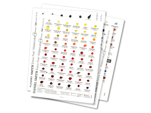Extra Fine Watercolor paints dot card - Daniel Smith - 266 colors