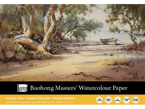 Master's watercolour paper pad 18 x 26 cm - Clairefontaine - rough, 300 g, 20 sheets