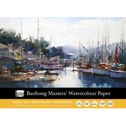 Blok do akwareli Master's 26 x 36 cm - Baohong - rough, 300 g, 20 ark.