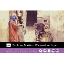 Master's watercolour paper pad 12,5 x 18 cm - Clairefontaine - hot pressed, 300 g, 20 sheets