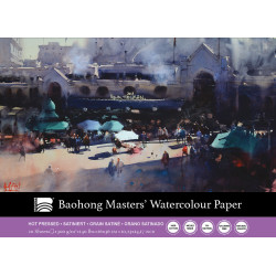 Master's watercolour paper pad 26 x 36 cm - Clairefontaine - hot pressed, 300 g, 20 sheets