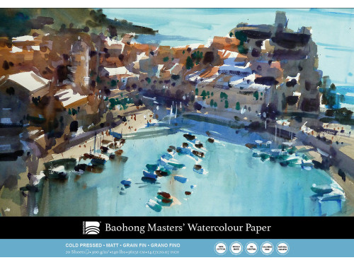 Master's watercolour paper pad 36 x 51 cm - Clairefontaine - cold pressed, 300 g, 20 sheets