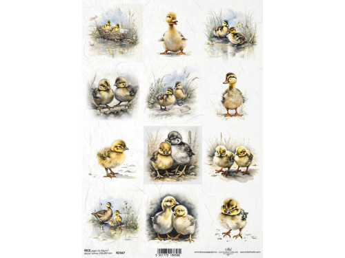 Papier do decoupage A4 - ITD Collection - ryżowy, R2347