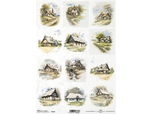 Papier do decoupage A4 - ITD Collection - ryżowy, R2349