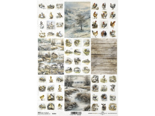 Decoupage paper A4 - ITD Collection - rice, R2354