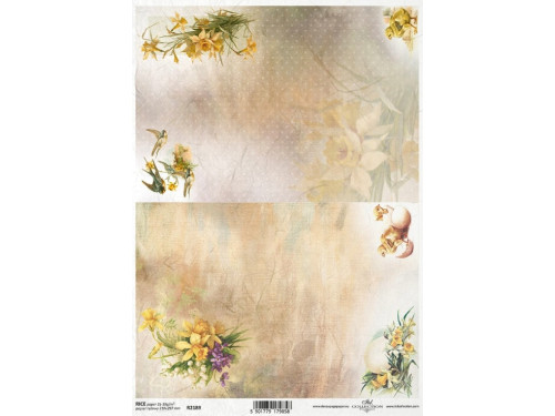 Decoupage paper A4 - ITD Collection - rice, R2189