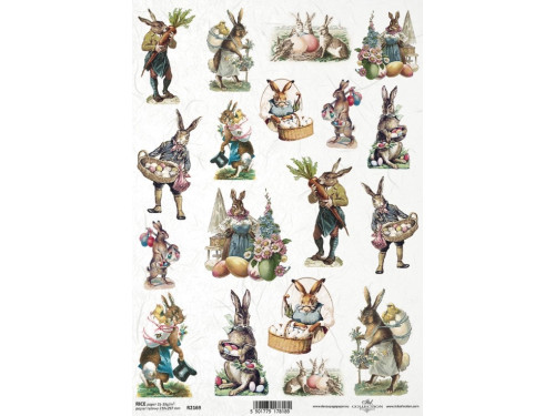 Decoupage paper A4 - ITD Collection - rice, R2169