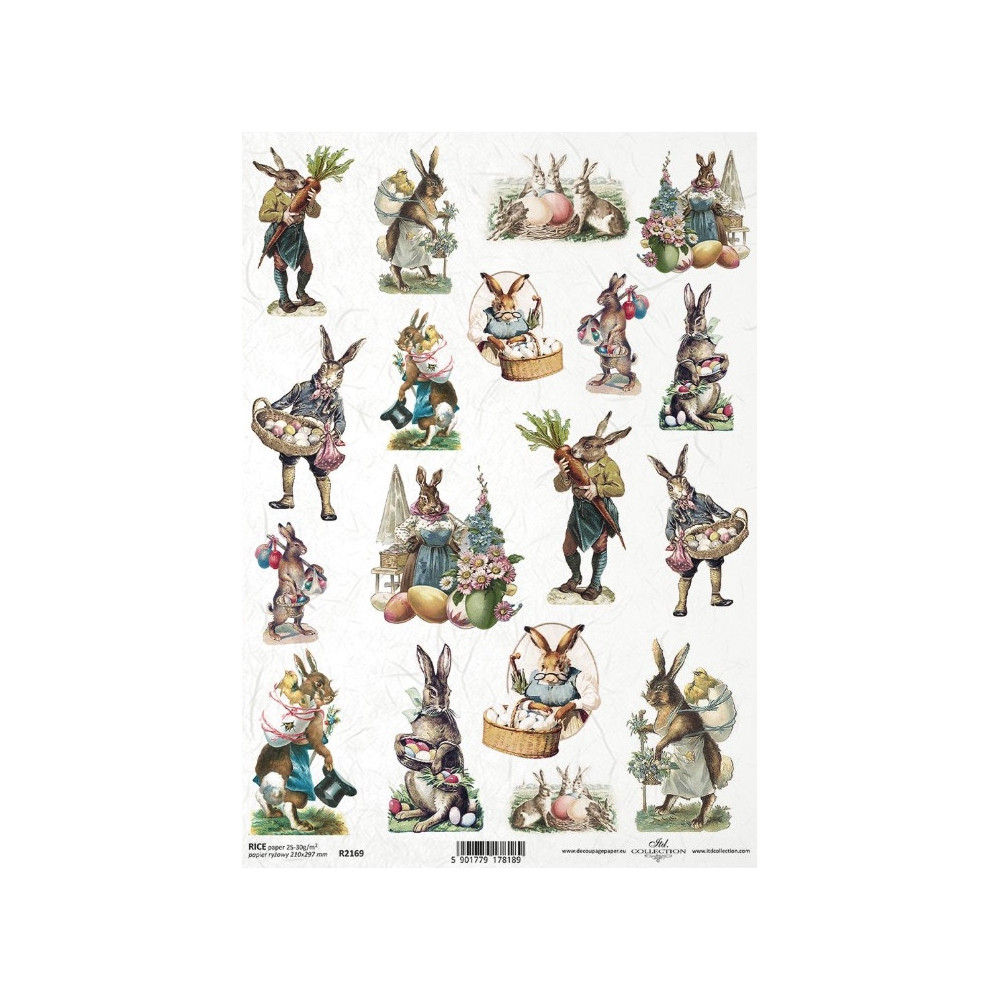 Papier do decoupage A4 - ITD Collection - ryżowy, R2169