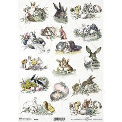Papier do decoupage A4 - ITD Collection - ryżowy, R2168