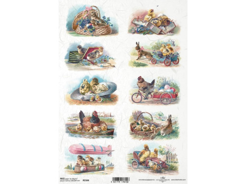 Papier do decoupage A4 - ITD Collection - ryżowy, R2166