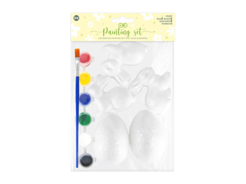 Decoration painting set Easter Bunnies and Eggs - 5 pcs.