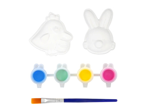 Set of plaster figures for painting Chicken and Bunny - 2 pcs.