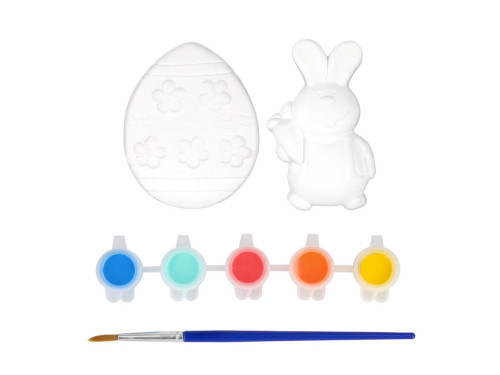 Set of plaster figures for painting Bunny and Egg - 2 pcs.