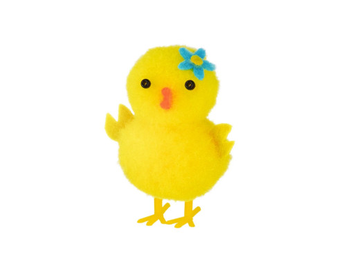 Easter chicks with flower - 4,5 cm, 6 pcs.