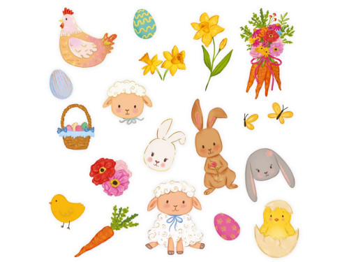 Easter temporary tattoos for kids - 19 pcs.