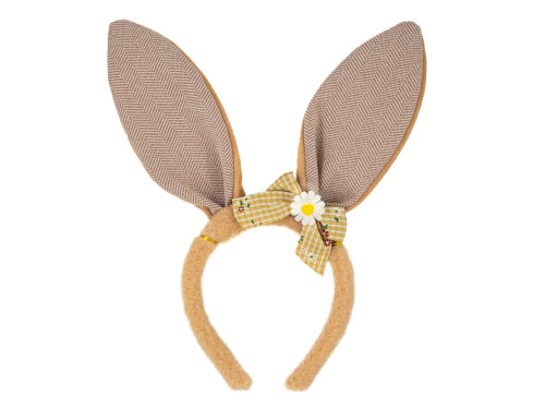 Easter headband Bunny Ears - brown, 14 x 32 cm