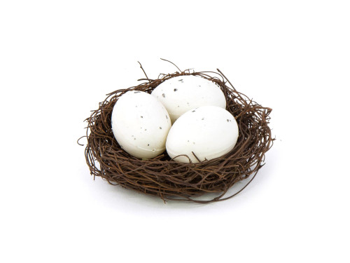 Easter nest with eggs - 9 cm