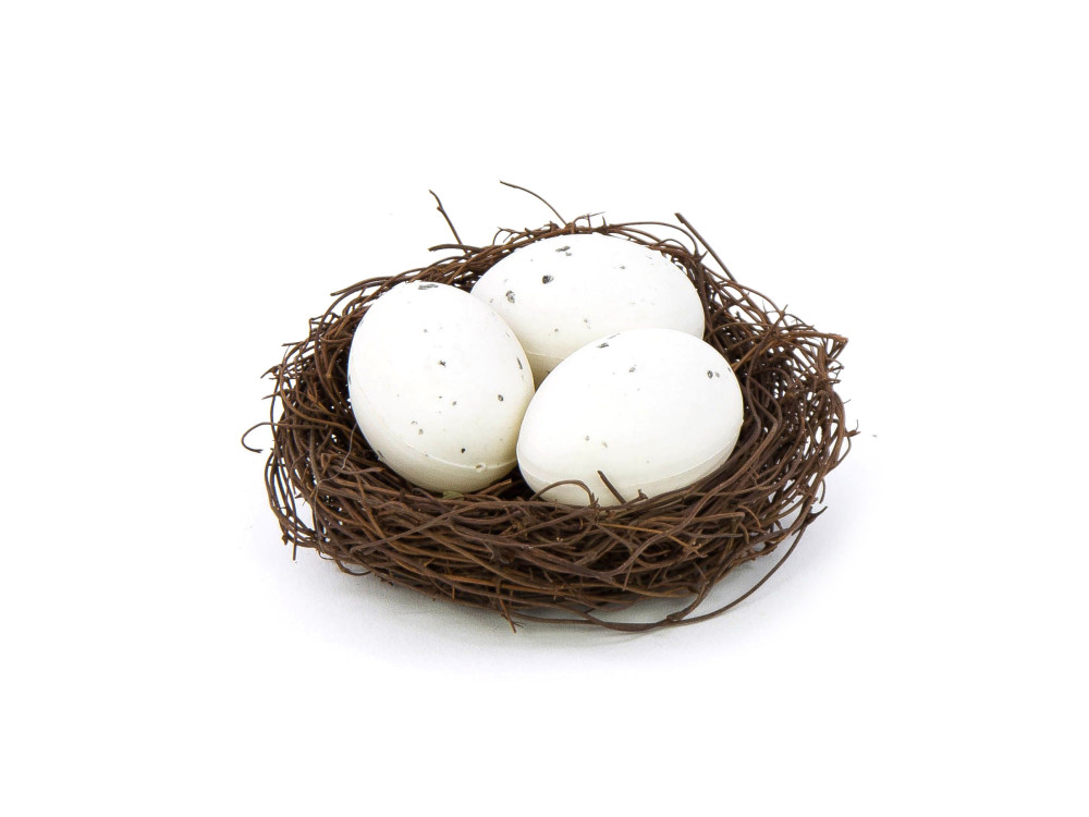 Easter nest with eggs - 9 cm