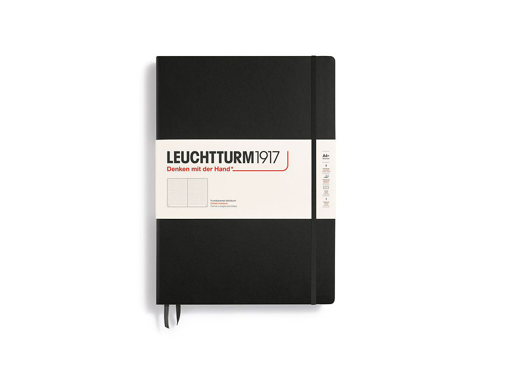 Notatnik Master A4+ - Leuchtturm1917 - w kropki, czarny, 100 g/m2