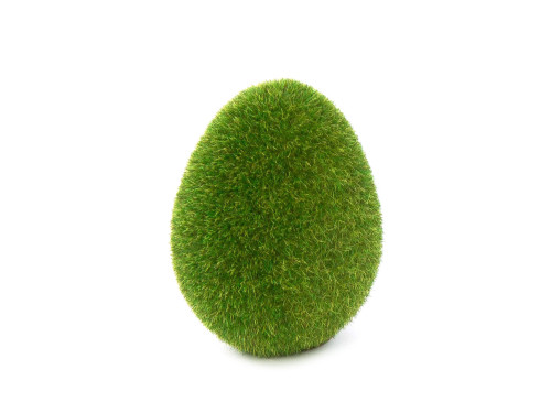 Jajko wielkanocne flokowane - zielone, 10 cm