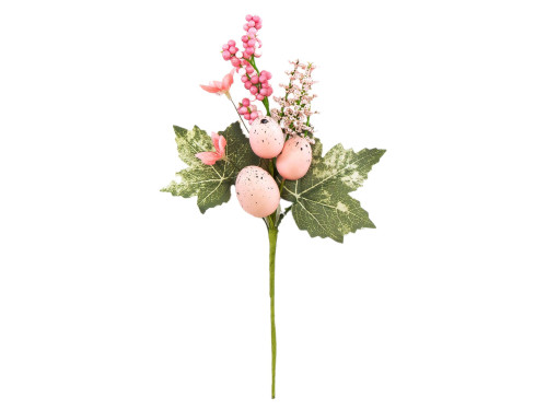 Easter branch with eggs - pink, 32 cm