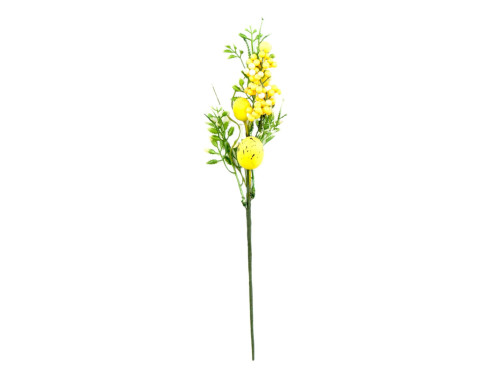 Easter branch with eggs - yellow, 37 cm