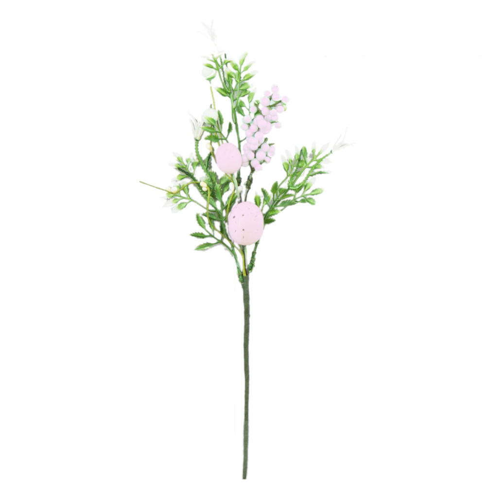 Easter branch with eggs - pink, 37 cm