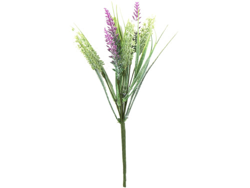 Decorative grass branch - violet, 31 cm