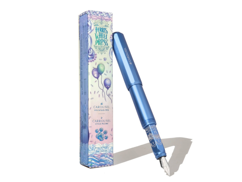 Aluminium Carousel Limited Edition Fountain Pen - Ferris Wheel Press - Blue Revelry, M