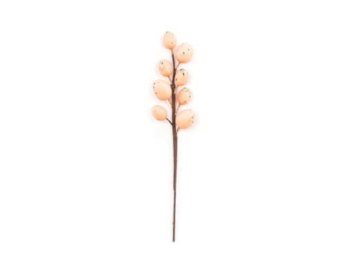 Easter branch with eggs - peach, 15 cm