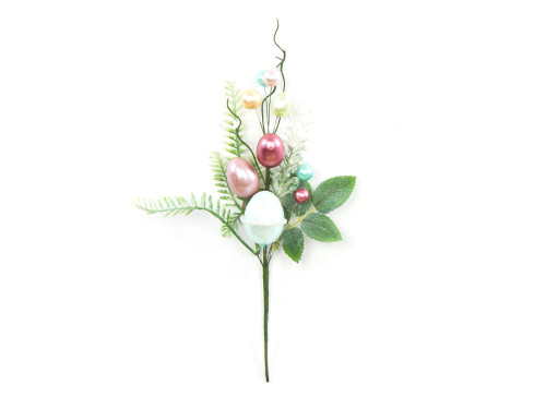 Easter branch with eggs - pearl, 30 cm
