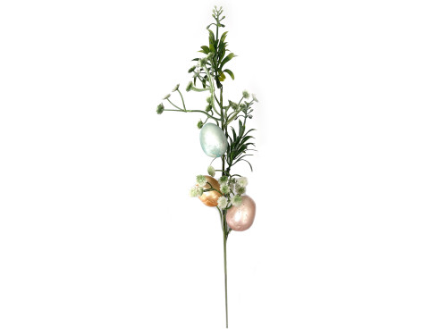 Easter branch with eggs - pearl, 40 cm