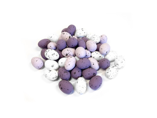 Styrofoam quail eggs - violet, 2,5 cm, 50 pcs.