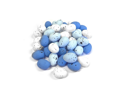 Styrofoam quail eggs - blue, 2,5 cm, 50 pcs.