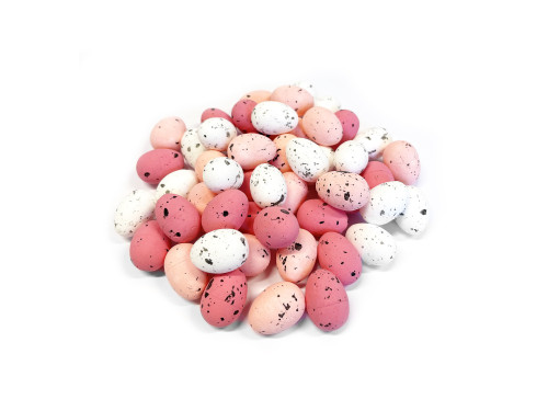 Styrofoam quail eggs - pink, 2,5 cm, 50 pcs.