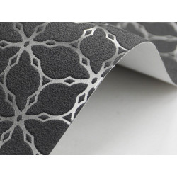 Papier ozdobny, wzorzysty - grafitowy, 21 x 26 cm