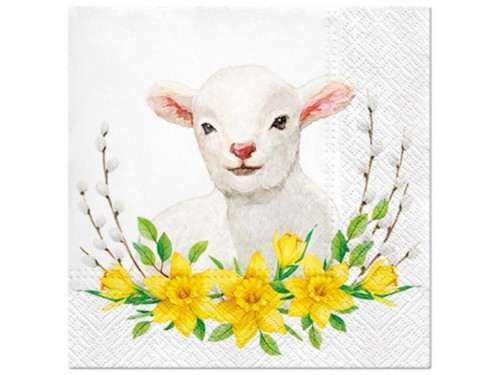 Serwetki ozdobne - Paw - Lamb with Wreath, 20 szt.