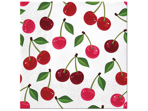 Serwetki ozdobne - Paw - Cherries Pattern, 20 szt.