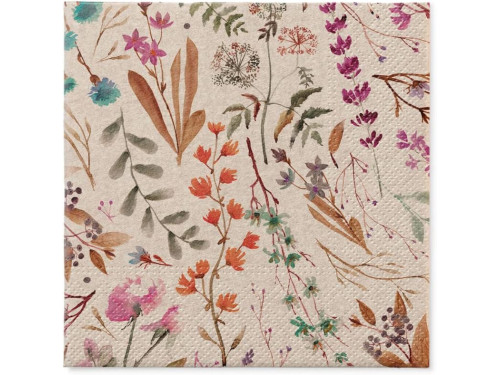 Decorative napkins We Care - Paw - Dried Floral Bouquet, 20 pcs.