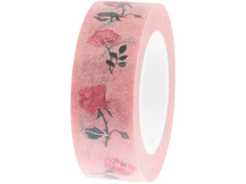 Washi tape Roses - Paper Poetry - 15 mm x 10 m