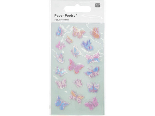 Foil stickers Butterflies - Paper Poetry - 72 pcs.