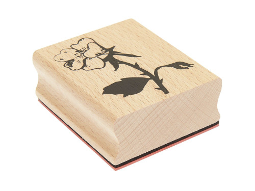 Stempel drewniany Rose - Rico Design - 6 x 7 cm