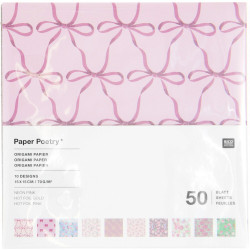 Origami paper Rose - Paper Poetry - 15 x 15 cm, 50 sheets