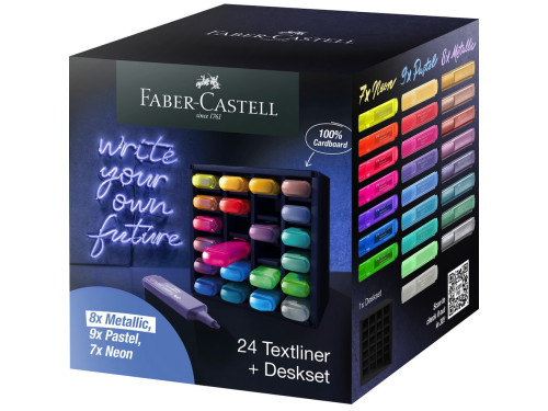 Zestaw zakreślaczy 1546 w opakowaniu prezentowym - Faber-Castell - 24 kolory