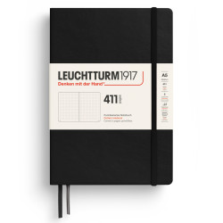 Dotted Notebook 411 A5 - Leuchtturm1917 - Black, hardcover, 80g/m2